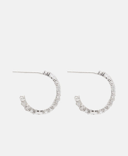 Lawrence Grey Jewelry Obručové náušnice Stříbrná 2