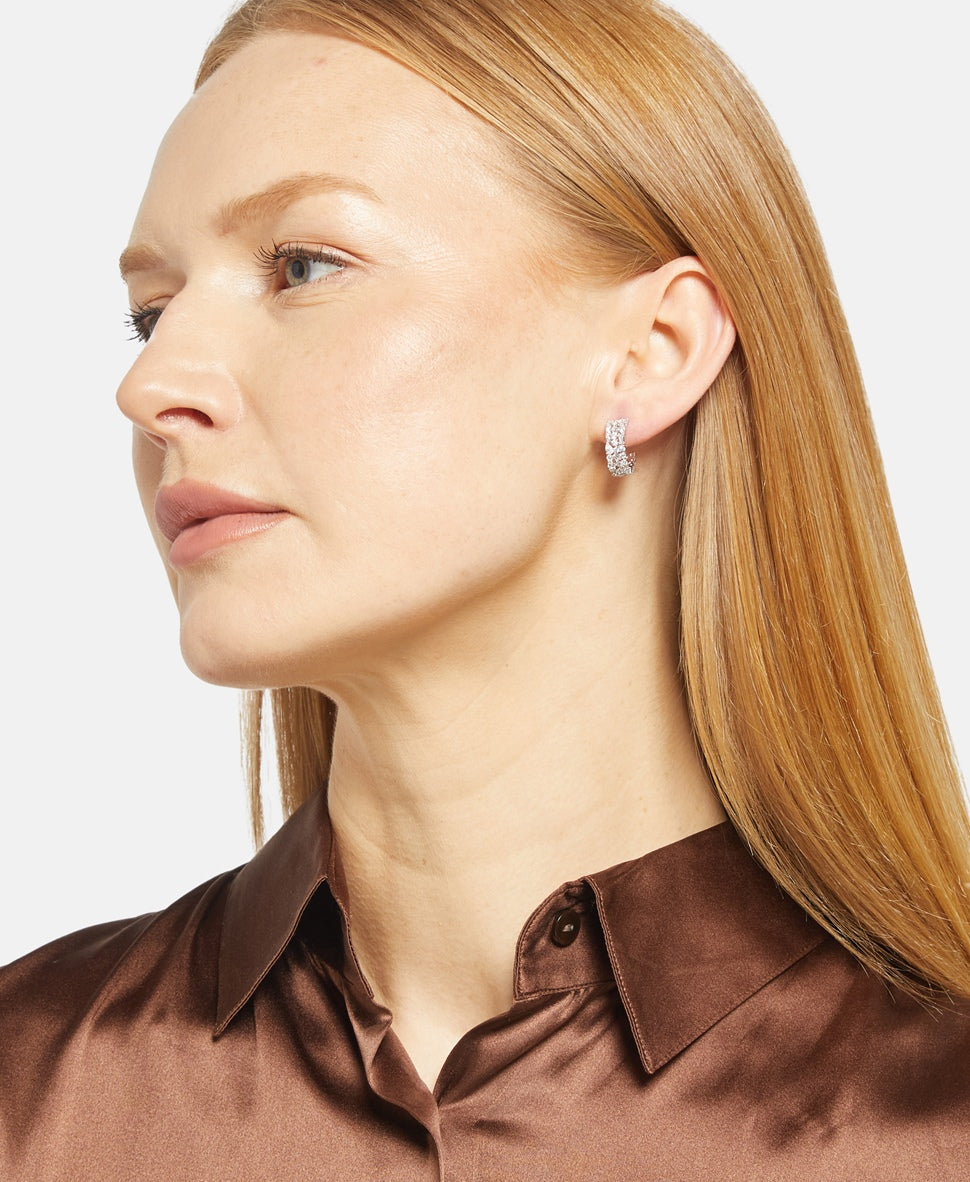 Lawrence Grey Jewelry Obručové náušnice Stříbrná 3