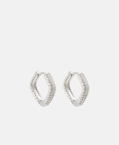 Lawrence Grey Jewelry Obručové náušnice Stříbrná 1