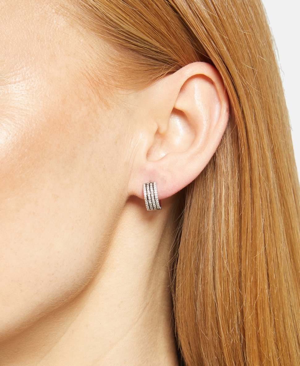 Lawrence Grey Jewelry Obručové náušnice Stříbrná 3