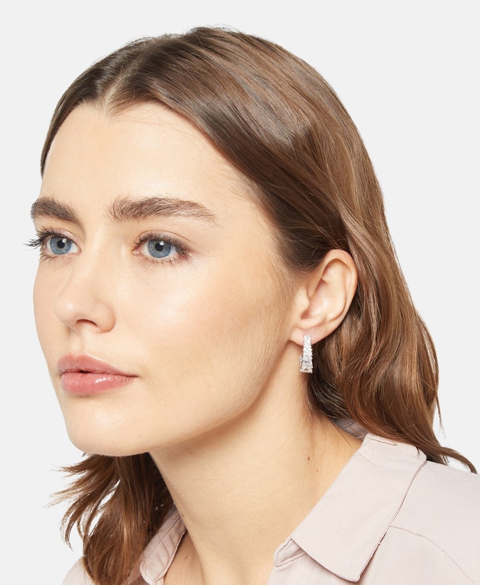 Lawrence Grey Jewelry Obručové náušnice Stříbrná 3