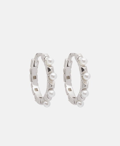 Lawrence Grey Jewelry Obručové náušnice Stříbrná 1