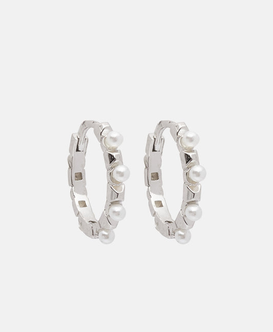 Lawrence Grey Jewelry Obručové náušnice Stříbrná 1
