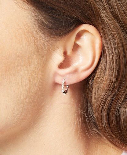 Lawrence Grey Jewelry Obručové náušnice Stříbrná 3