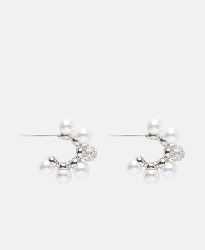 Lawrence Grey Jewelry Obručové náušnice Stříbrná 2