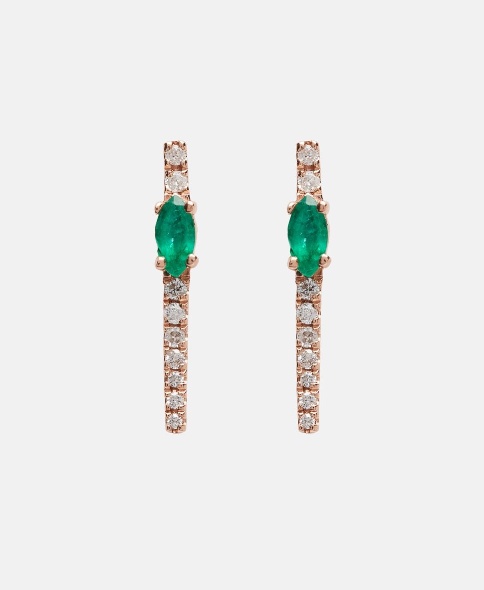 Lawrence Grey Fine Jewelry diamantové puzetové náušnice Růžově zlatá 2