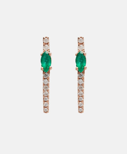 Lawrence Grey Fine Jewelry diamantové puzetové náušnice Růžově zlatá 2