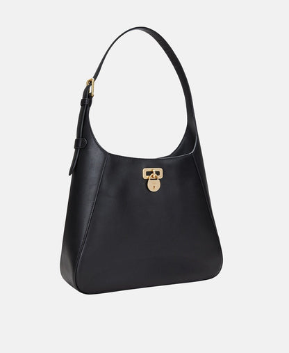 Lauren Ralph Lauren Kožená kabelka přes rameno Černá 1