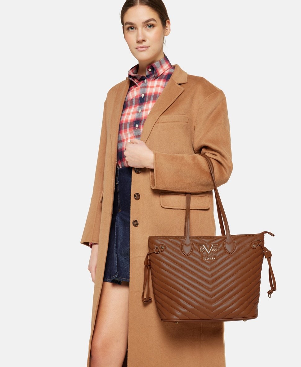 19V69 ITALIA kabelka shopper Koňaková 5