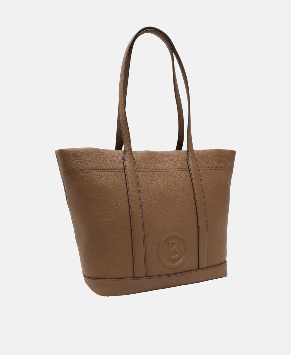 Bogner kožená kabelka shopper Koňaková 1