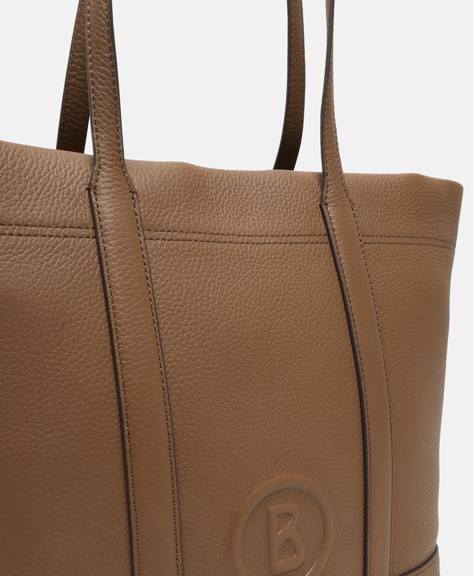 Bogner kožená kabelka shopper Koňaková 2