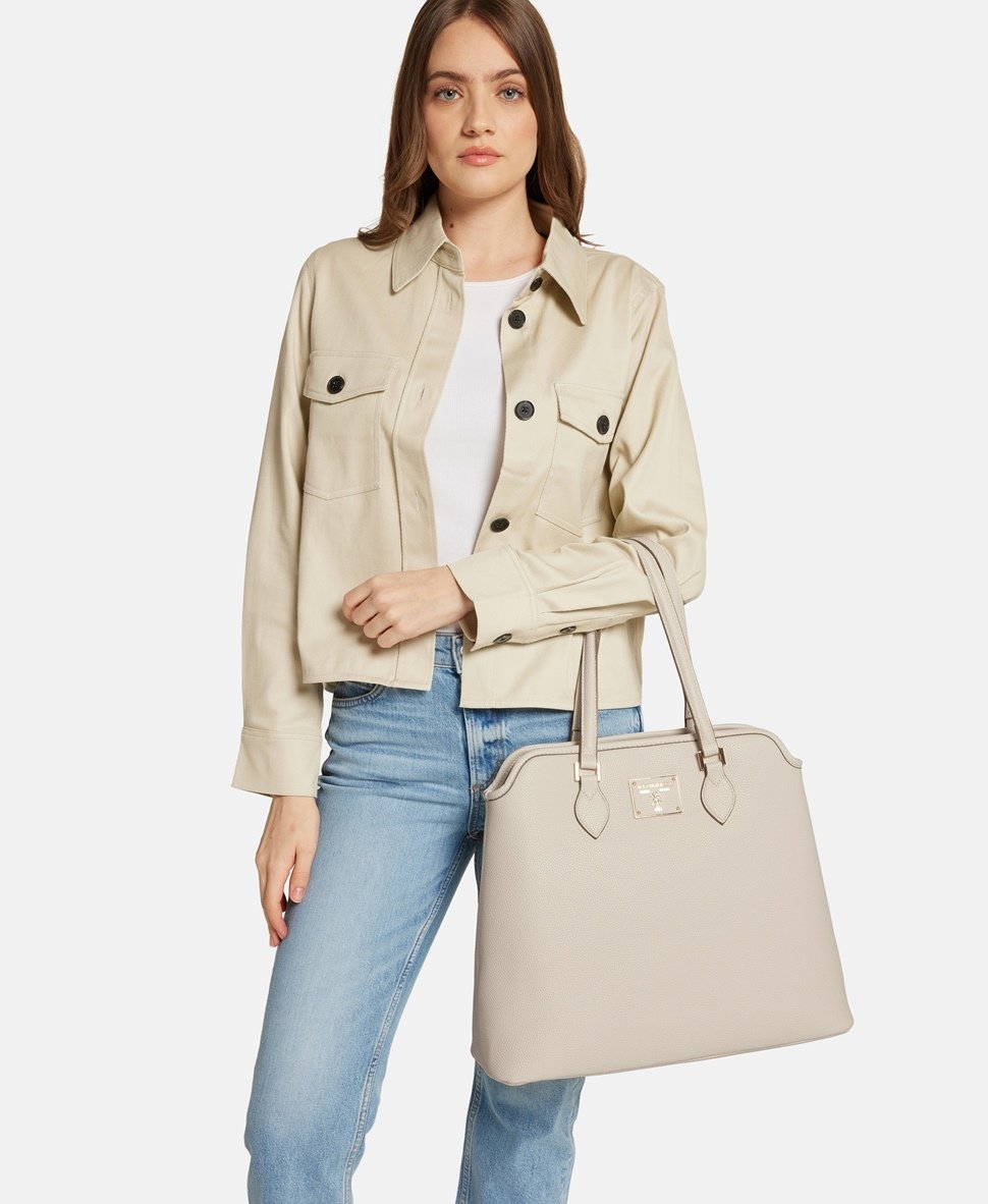 U.S. Polo Assn. kabelka shopper Bílá vlna 5