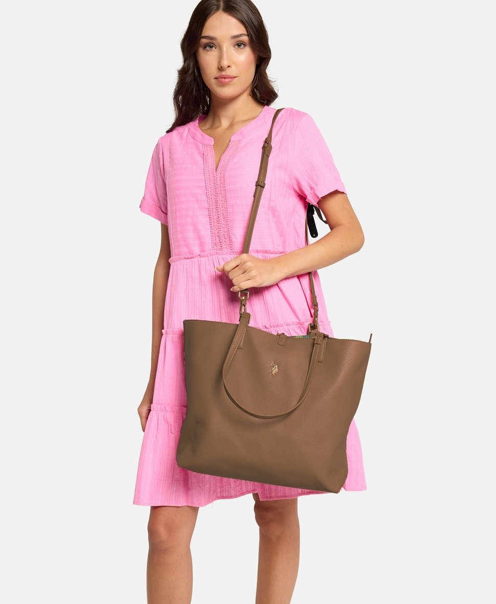 U.S. Polo Assn. kabelka tote Béžová 5