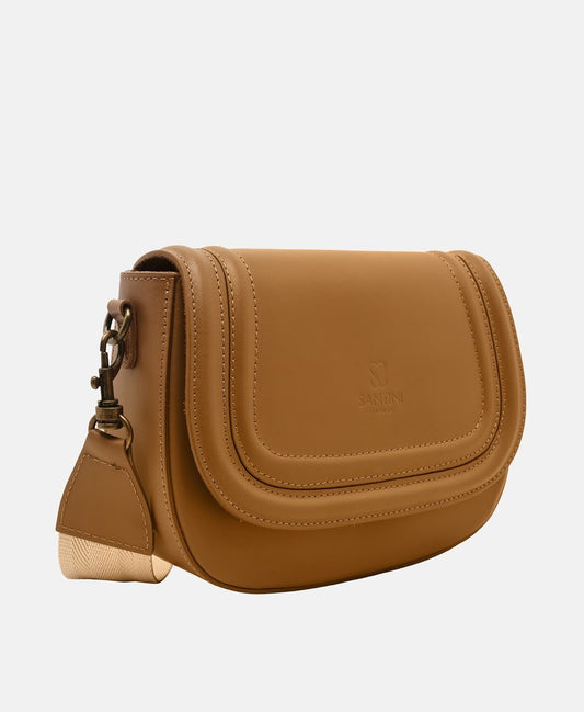 Santini Firenze Kožená messenger taška Camel 1