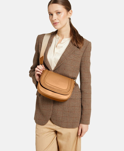 Santini Firenze Kožená messenger taška Camel 5