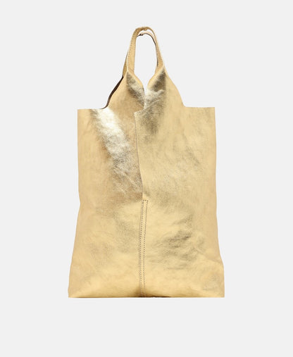 Santini Firenze kožená kabelka shopper Zlatá 4