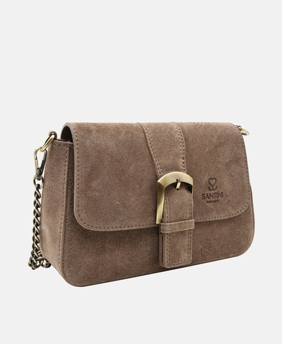 Santini Firenze Kožená messenger taška Camel 1