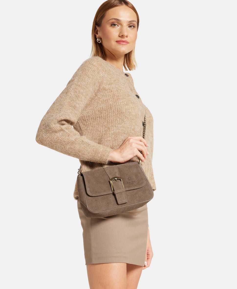 Santini Firenze Kožená messenger taška Camel 5