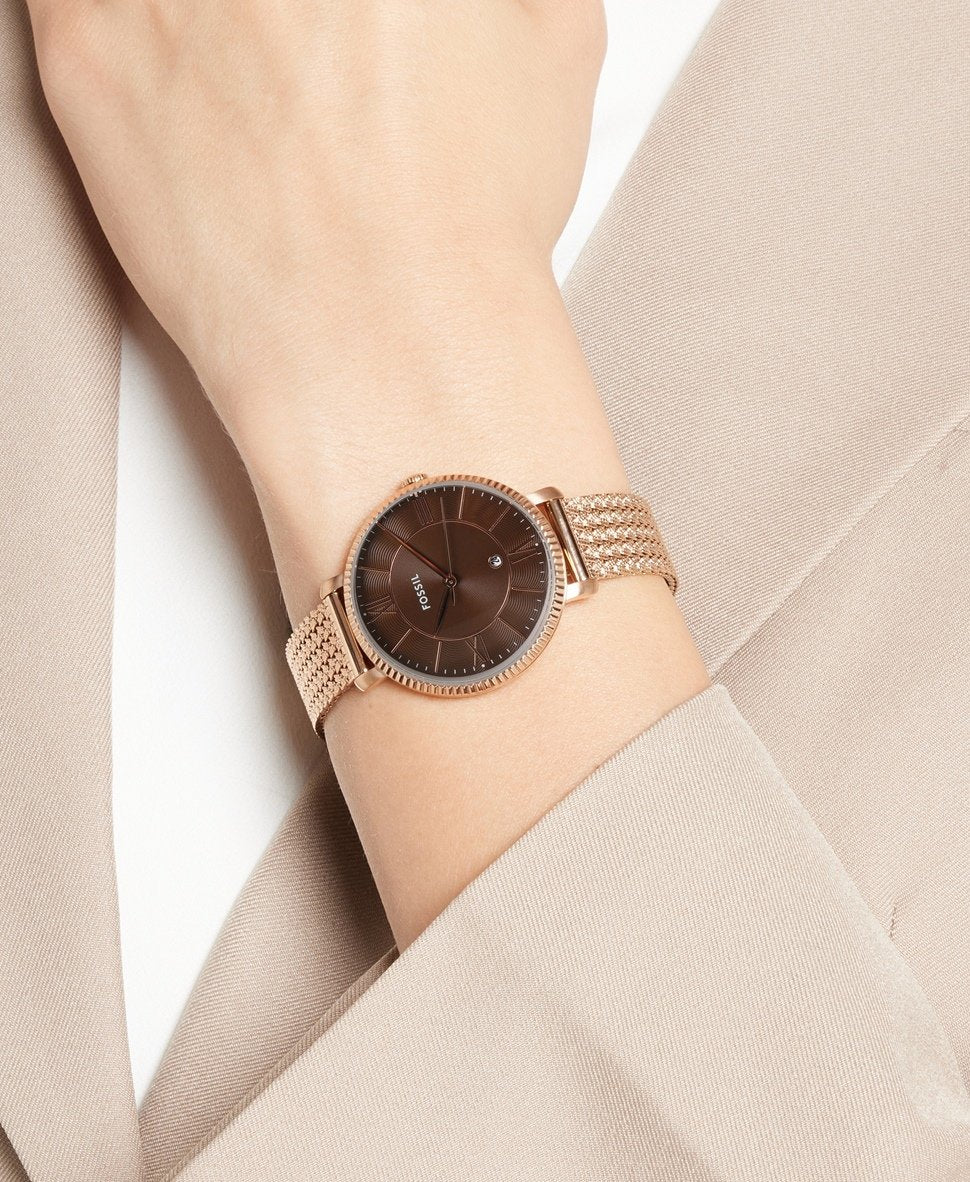 Fossil hodinky Růžově zlatá 5