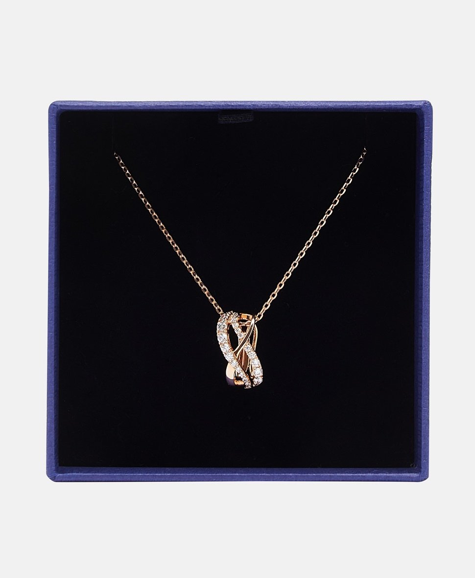 Swarovski řetízek s přívěskem Růžově zlatá 3