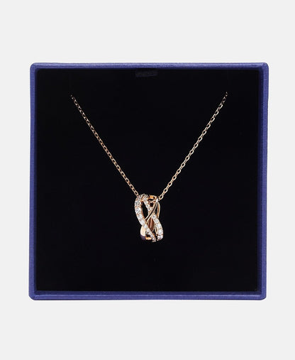 Swarovski řetízek s přívěskem Růžově zlatá 3