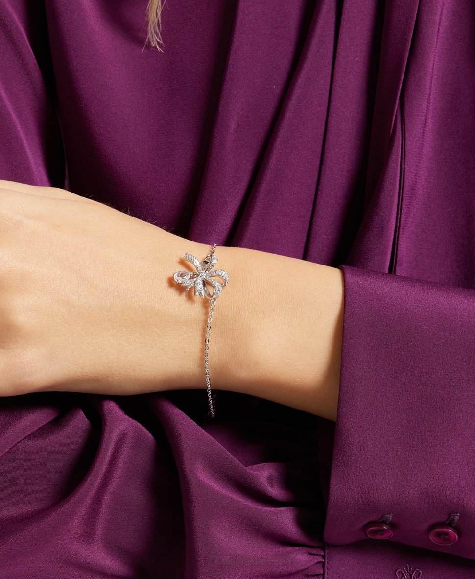 Swarovski náramek Stříbrná 3