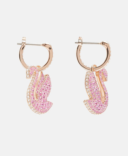 Swarovski Obručové náušnice Růžově zlatá 2