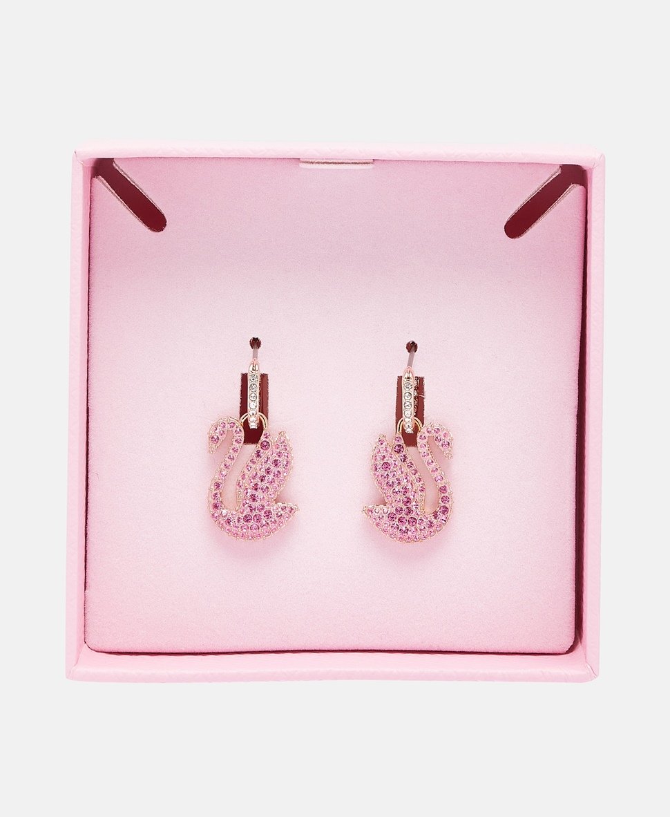 Swarovski Obručové náušnice Růžově zlatá 3