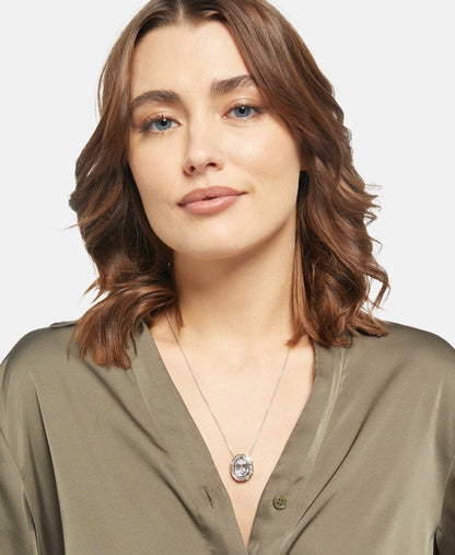 Swarovski řetízek s přívěskem Stříbrná 3