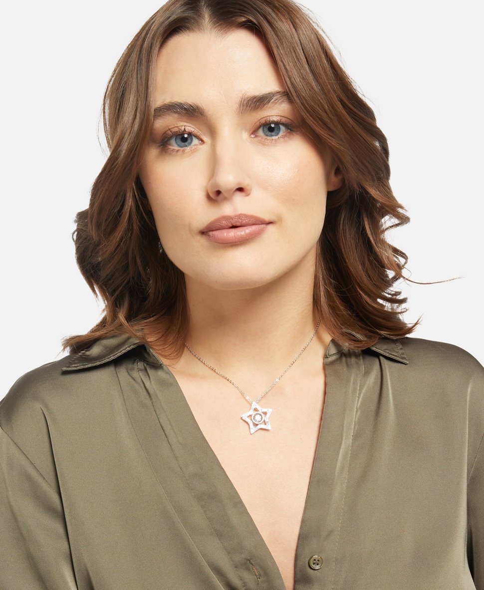 Swarovski řetízek s přívěskem Stříbrná 4