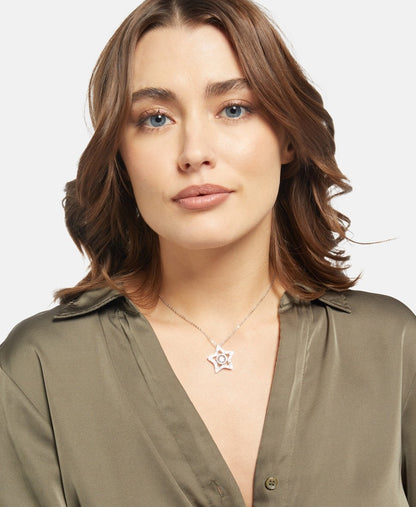 Swarovski řetízek s přívěskem Stříbrná 4