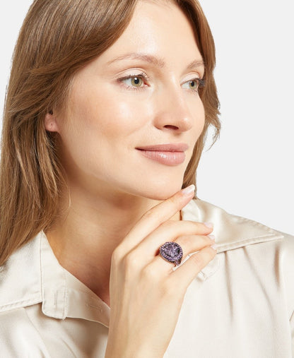 Swarovski prsten Fialová 4