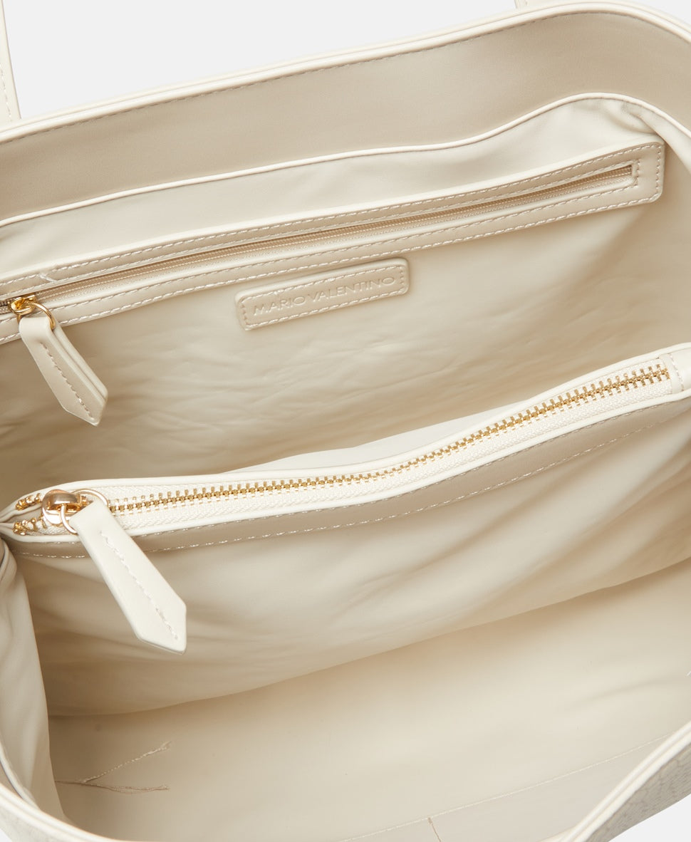 VALENTINO kabelka shopper Ecru 3