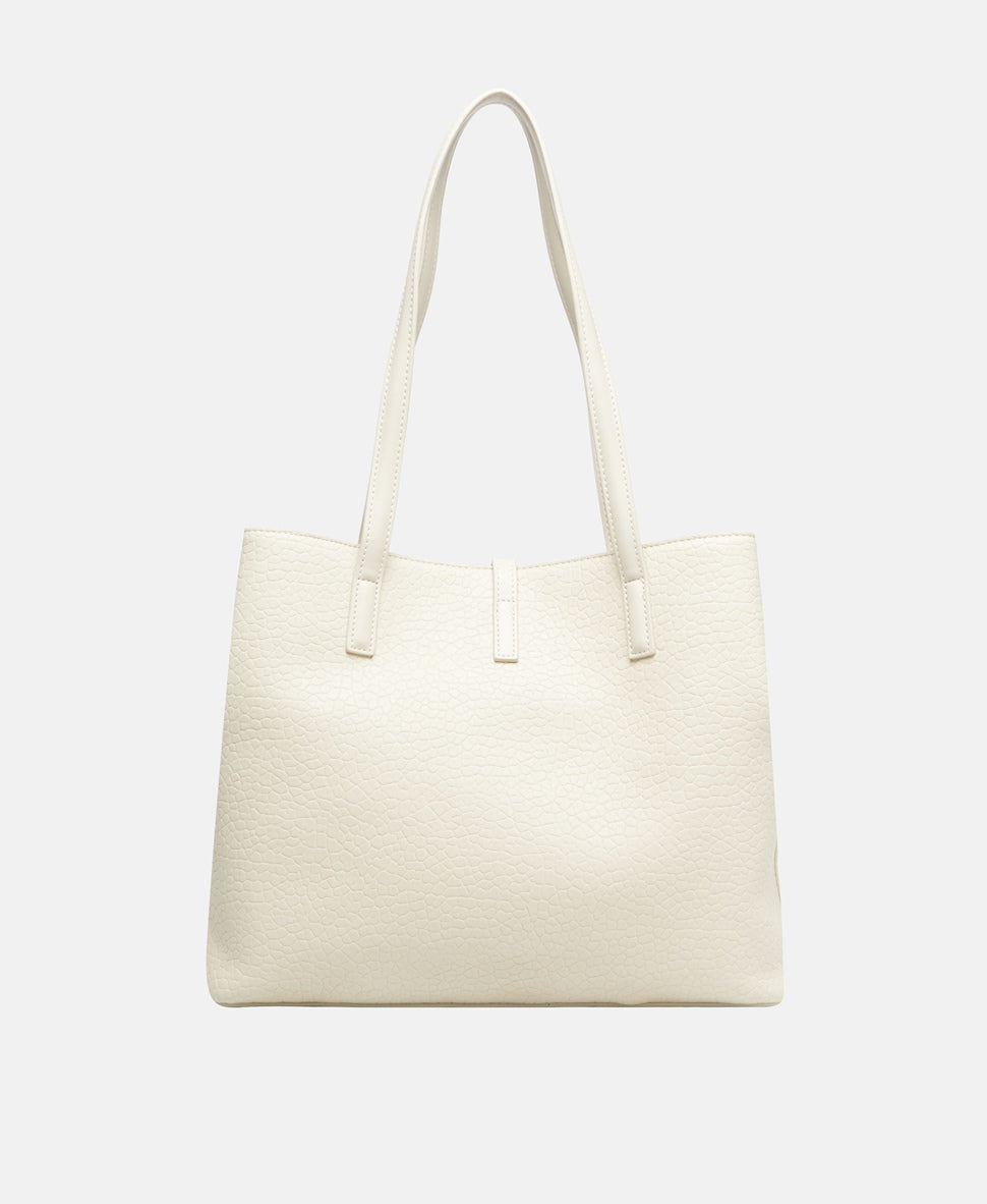 VALENTINO kabelka shopper Ecru 4