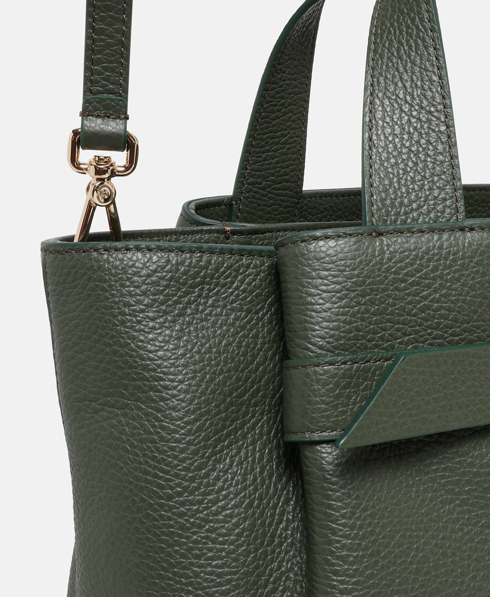 Coccinelle kožená kabelka tote Khaki 2