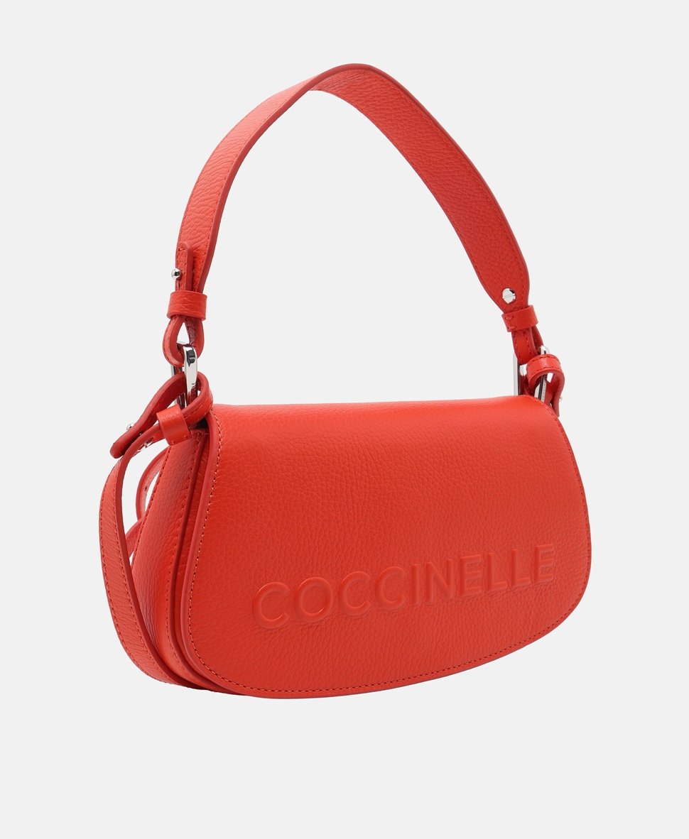 Coccinelle Kožená kabelka přes rameno Červená 1