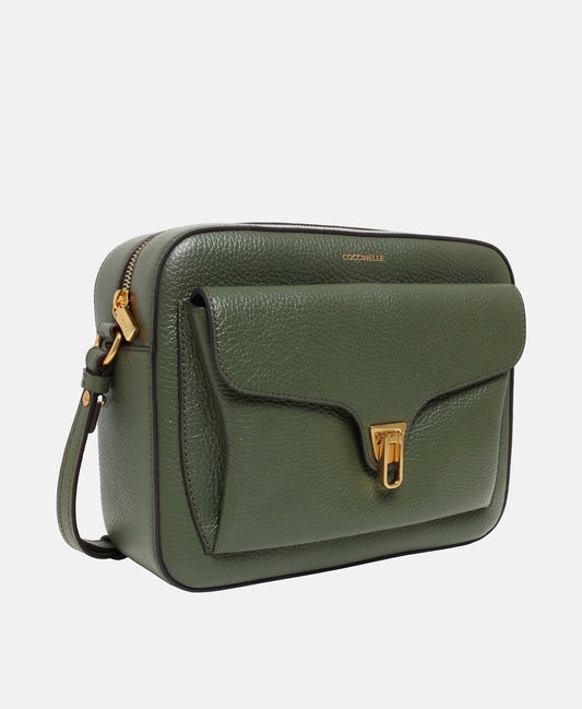 Coccinelle Kožená messenger taška Khaki 1