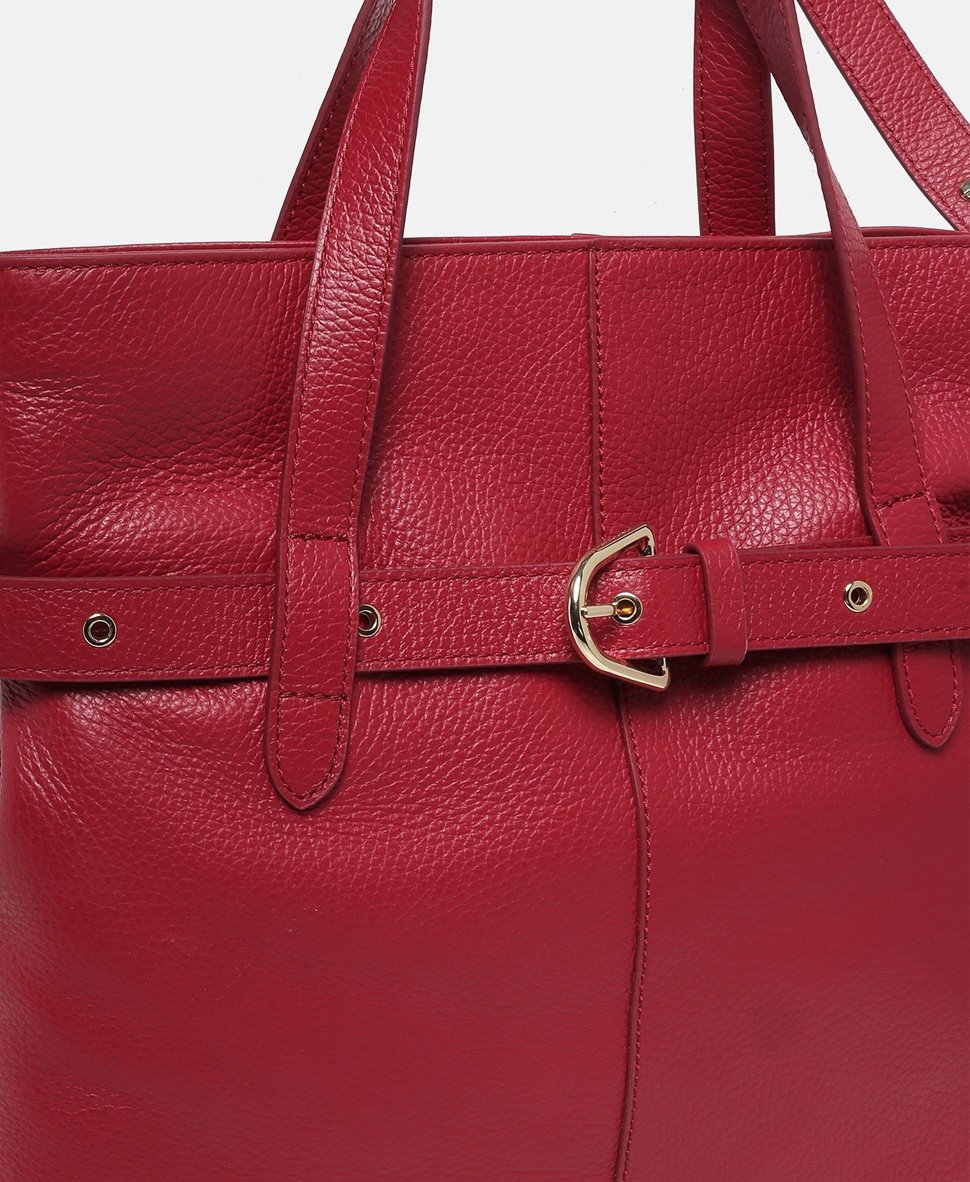 Coccinelle kožená kabelka shopper Bordó 2