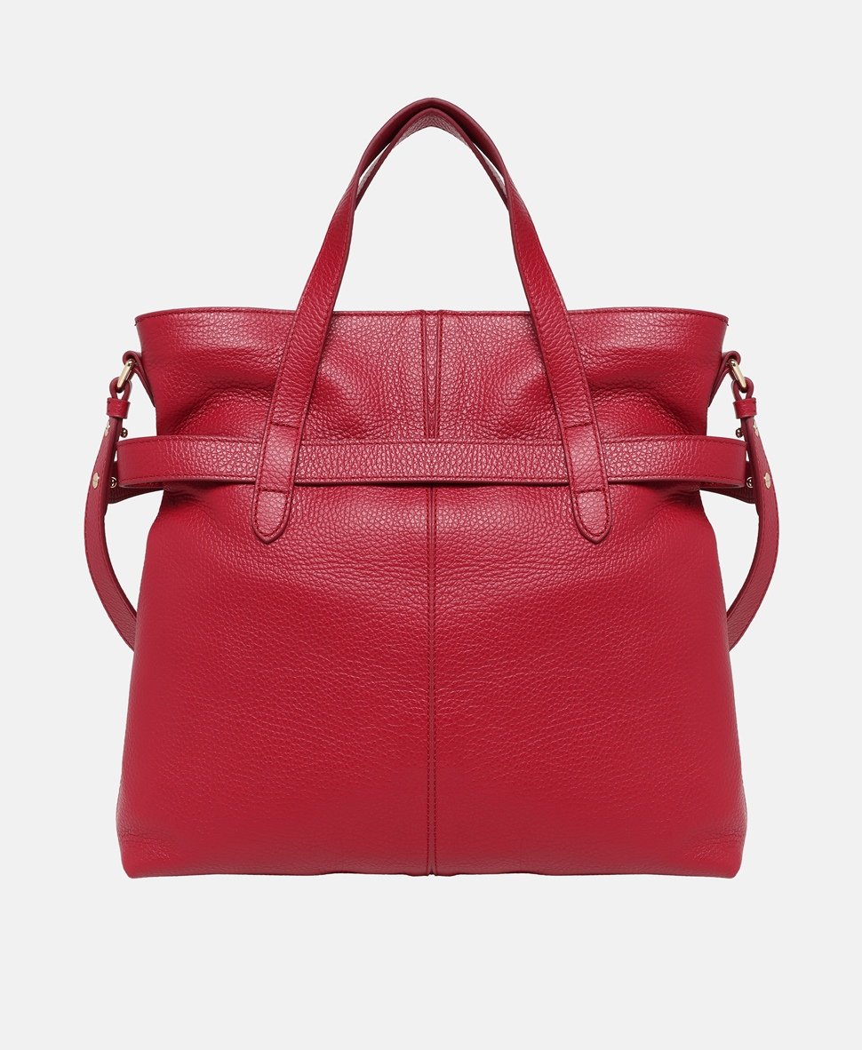 Coccinelle kožená kabelka shopper Bordó 4