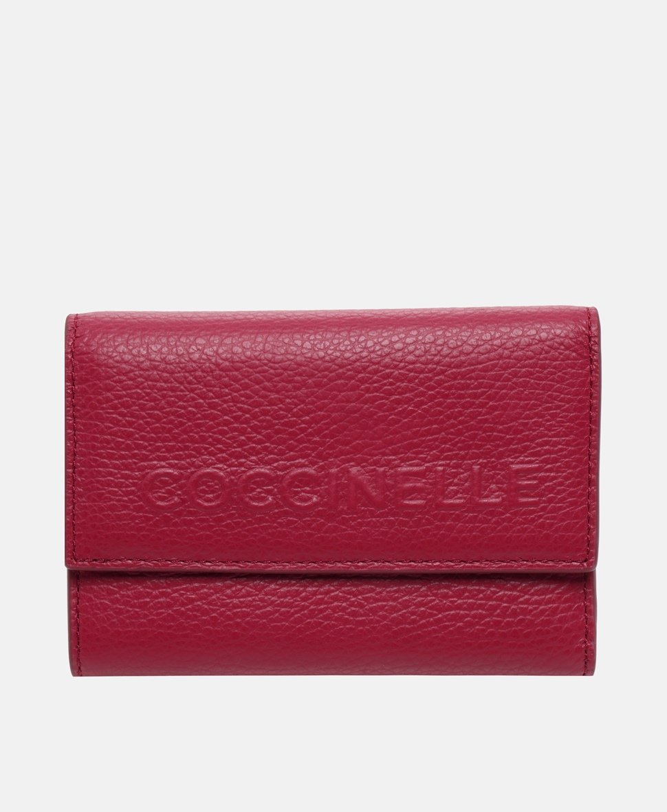 Coccinelle kožená peněženka Vínová 1
