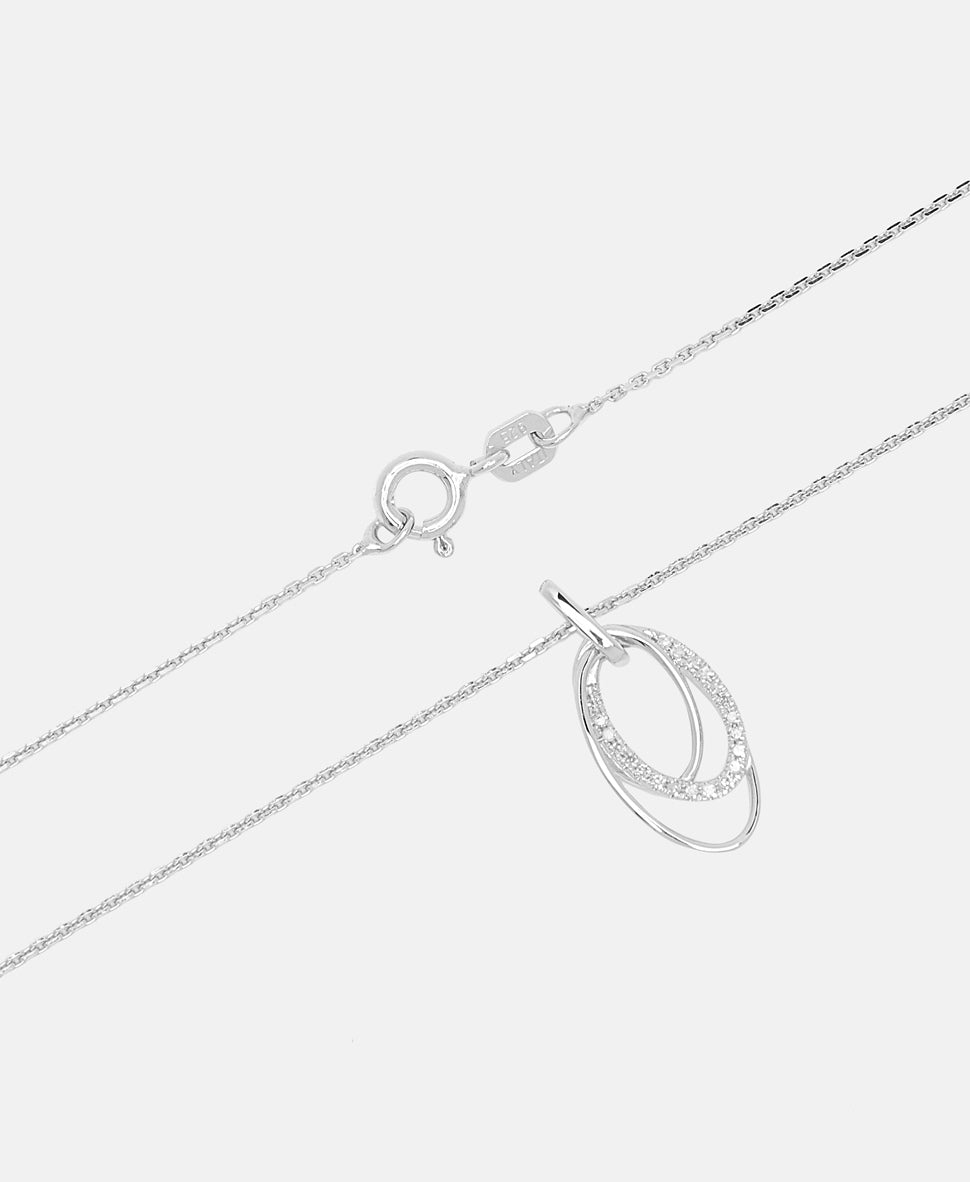 Atelier du Diamant náhrdelník s diamantovým přívěskem Bílé zlato 2