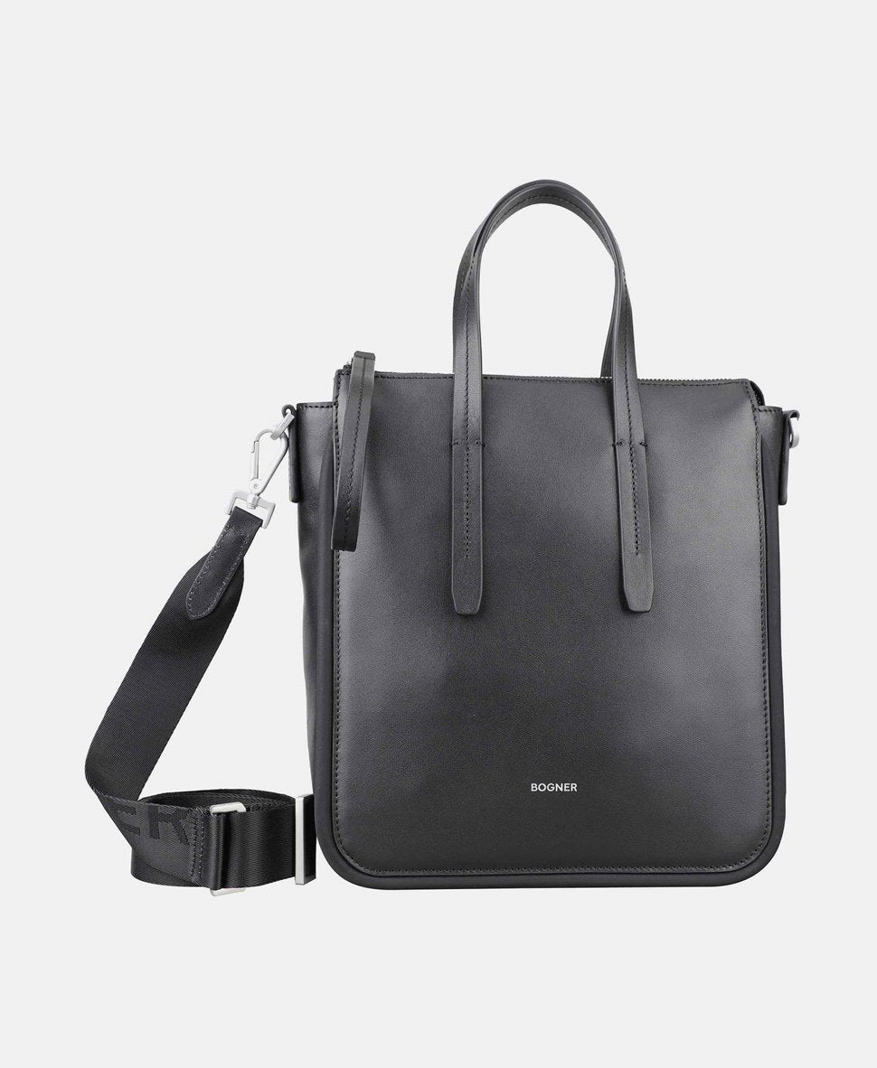 Bogner kožená kabelka tote Černá 4