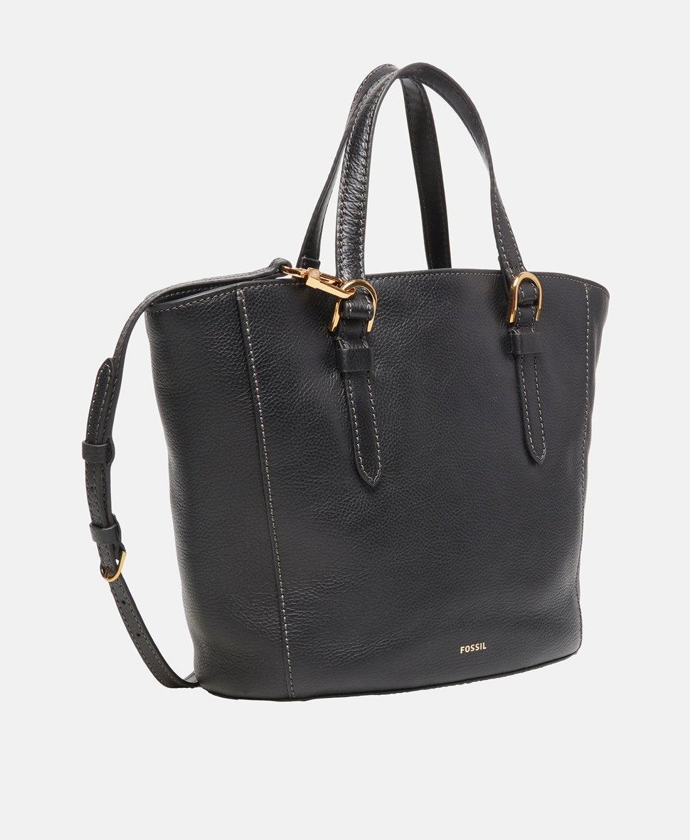 Fossil kožená kabelka shopper Černá 1