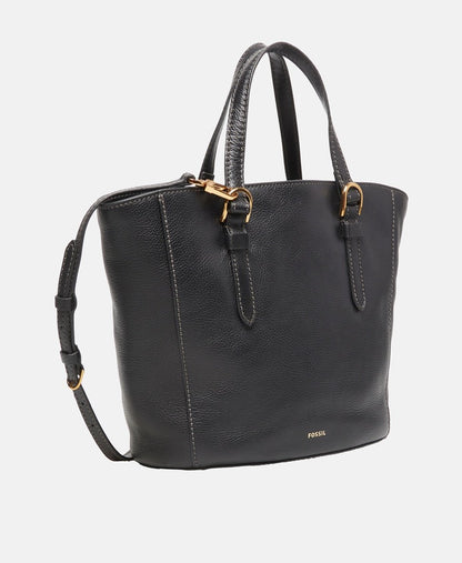Fossil kožená kabelka shopper Černá 1