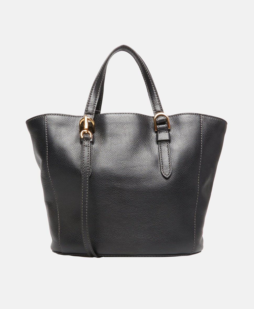 Fossil kožená kabelka shopper Černá 4