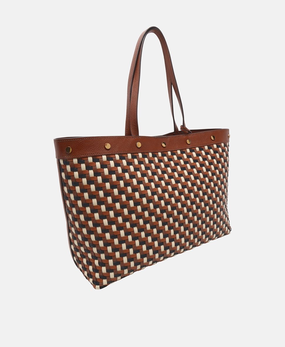 Fossil kožená kabelka tote Hnědá 1