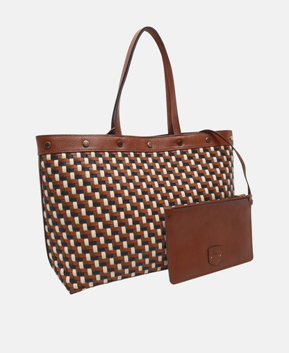 Fossil kožená kabelka tote Hnědá 2