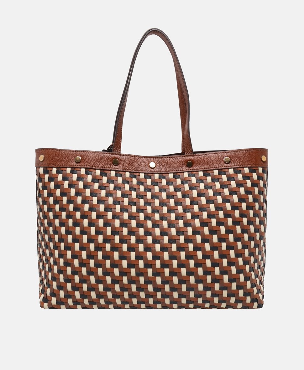 Fossil kožená kabelka tote Hnědá 4