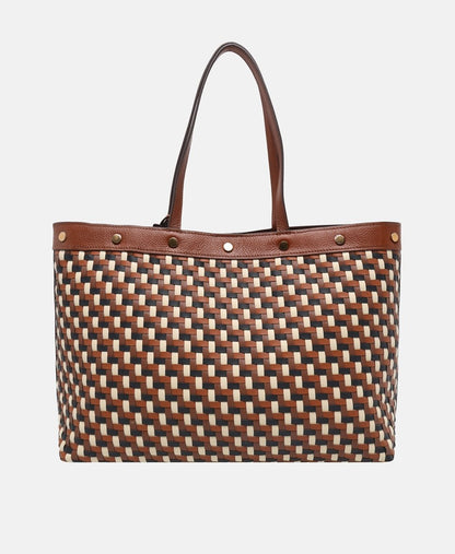 Fossil kožená kabelka tote Hnědá 4