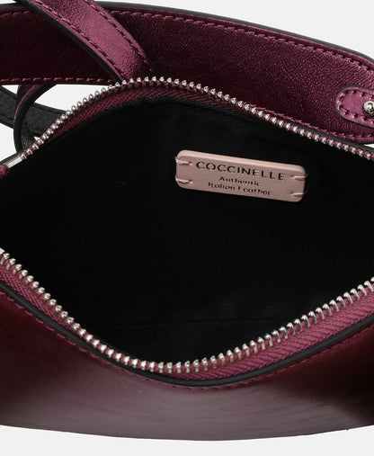 Coccinelle Kožená kabelka přes rameno Růžová 3